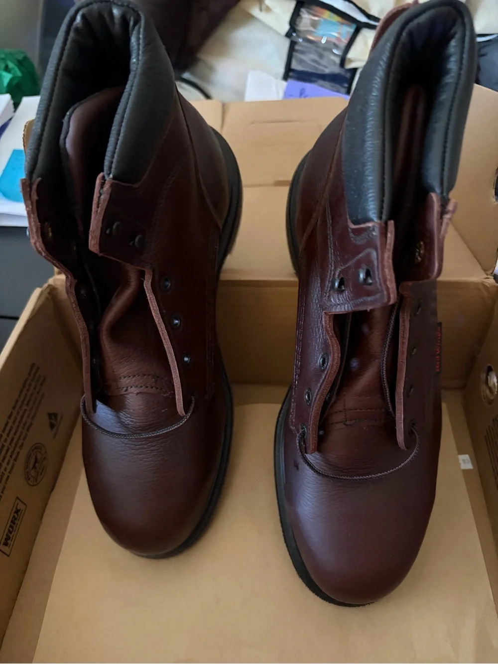 Red Wing Shoes Brown Cardboard Box with Red Logo